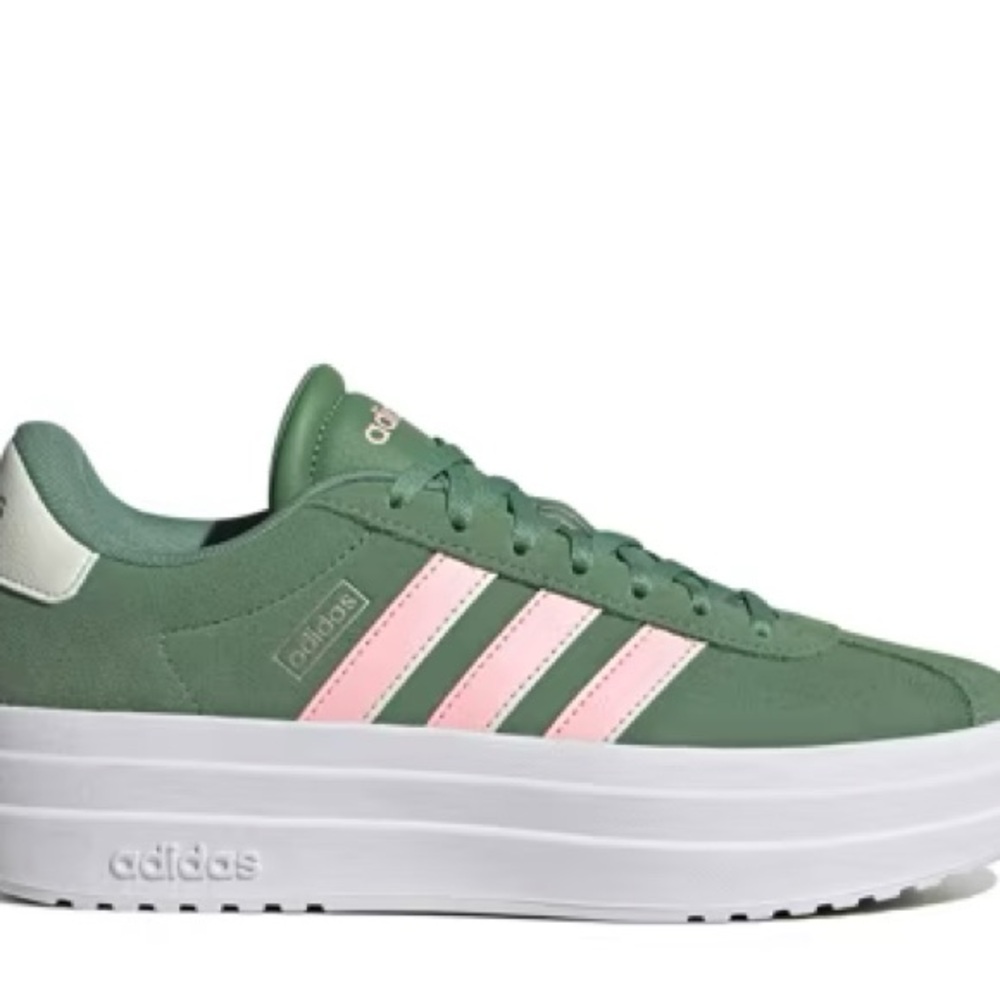 Adidas Women's Stylish Green and Pink Sneakers